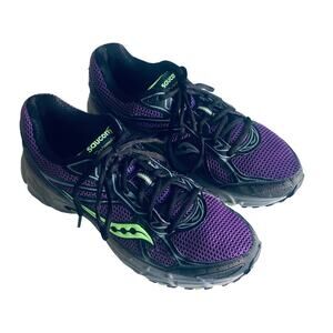 Saucony 'Cohesion 7' Women's SZ 11 Purple Sneaker Lime Green